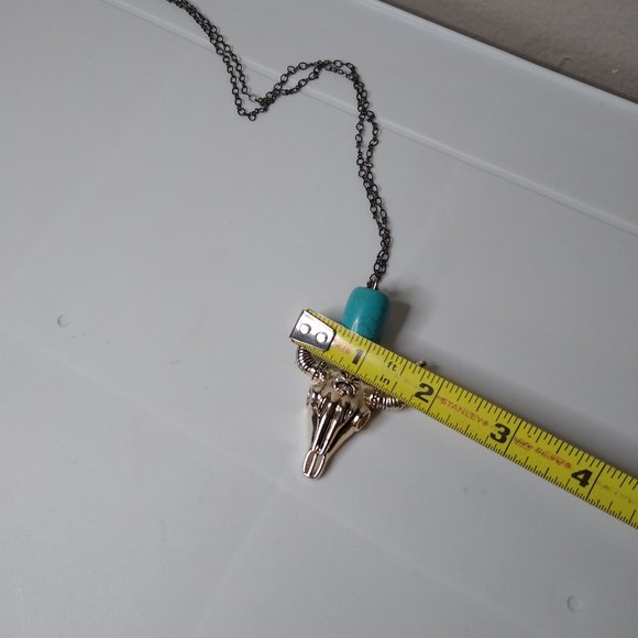 Bull Skull Pendant Necklace - Picture 16 of 16